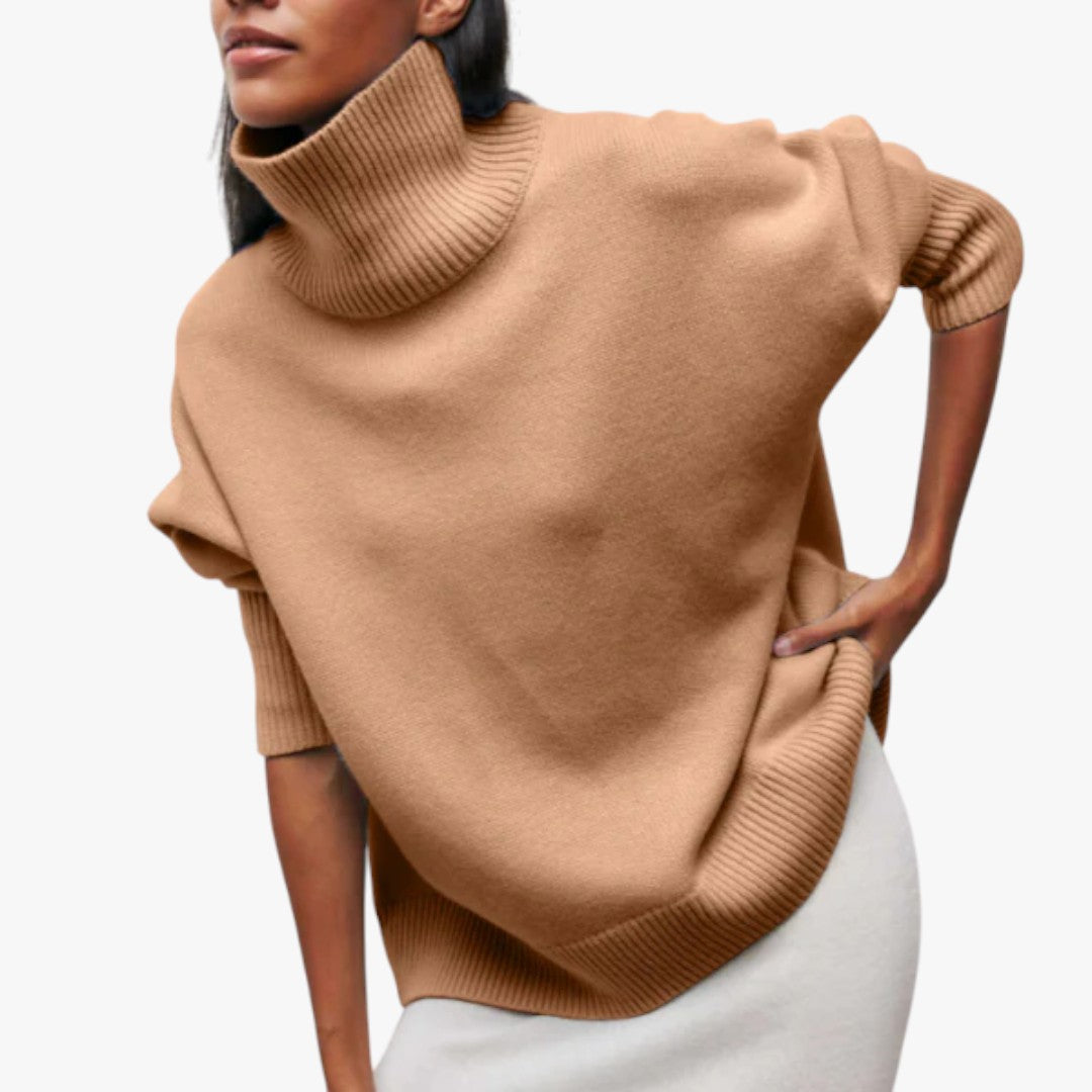 Damen Rollkragenpullover mit hohem Kragen | Lang