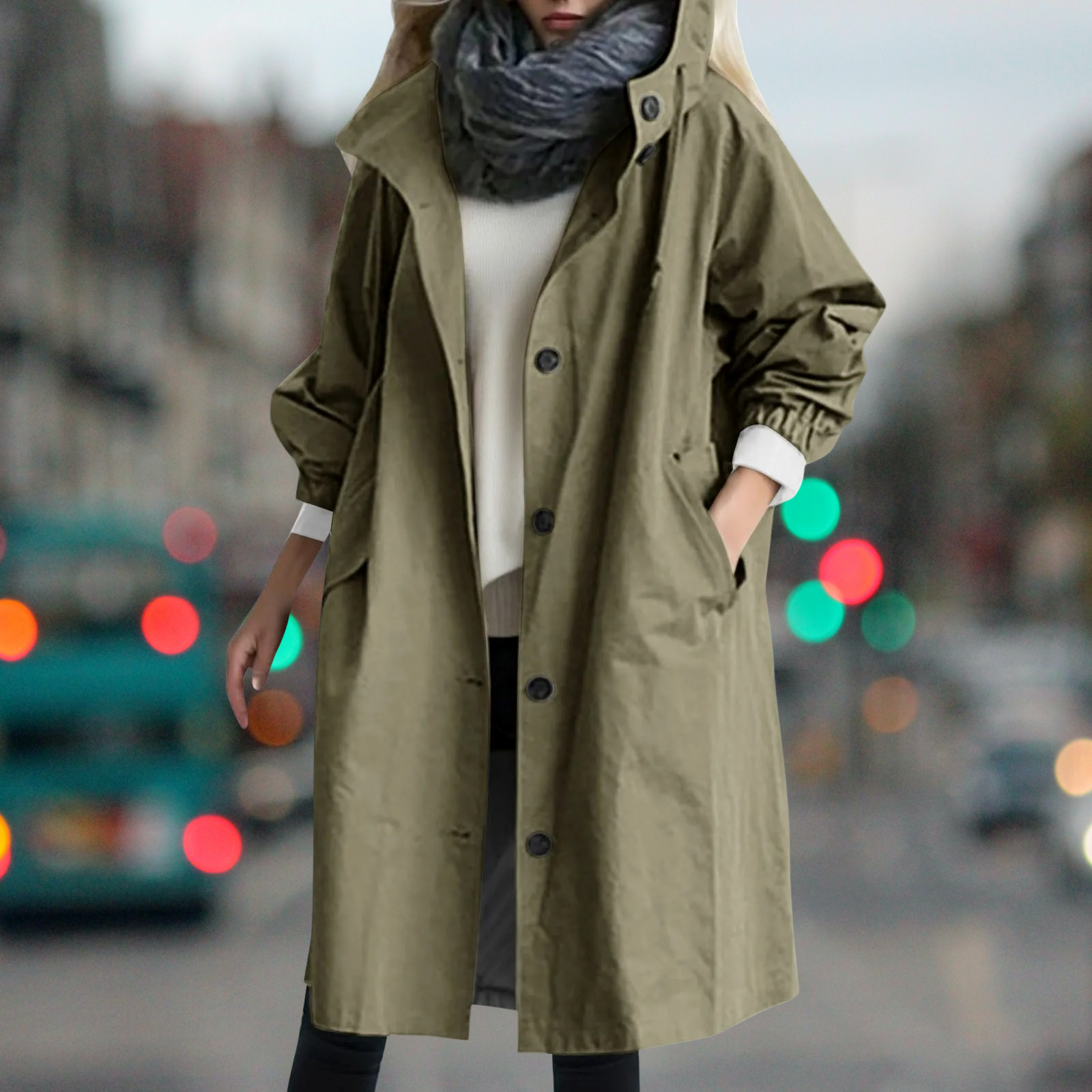 Damen lässiger Trenchcoat | Übergangsjacke