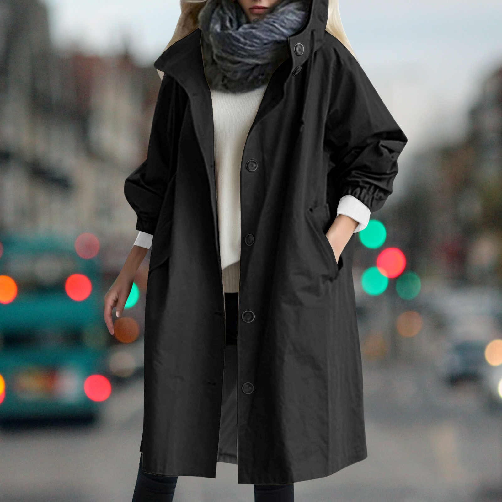 Damen lässiger Trenchcoat | Übergangsjacke