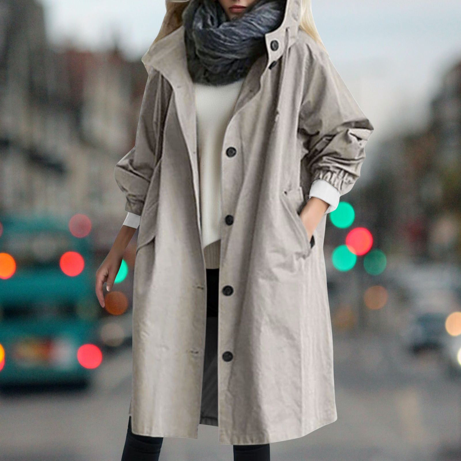 Damen lässiger Trenchcoat | Übergangsjacke