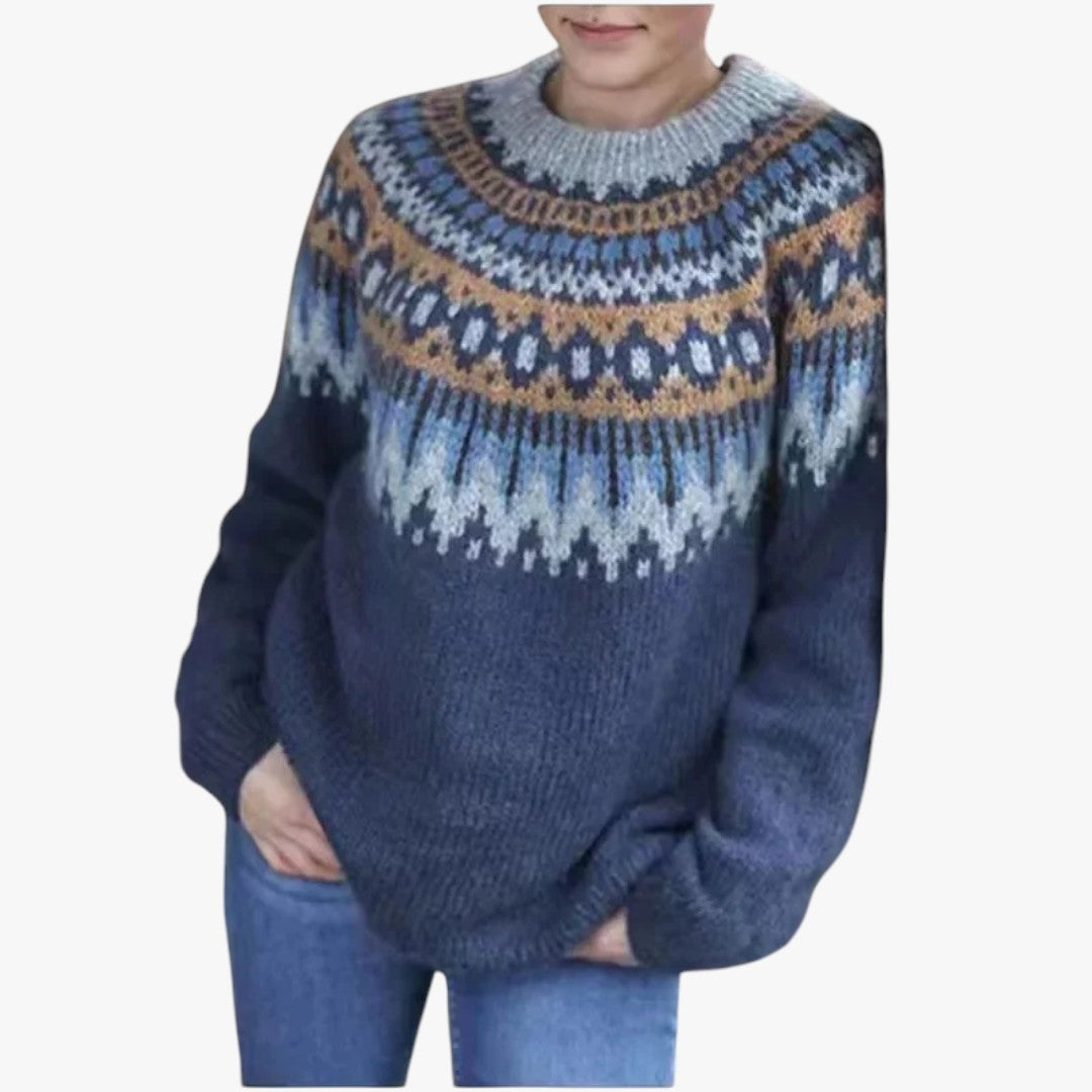 Damen Norweger Winterpullover | Lockere Passform