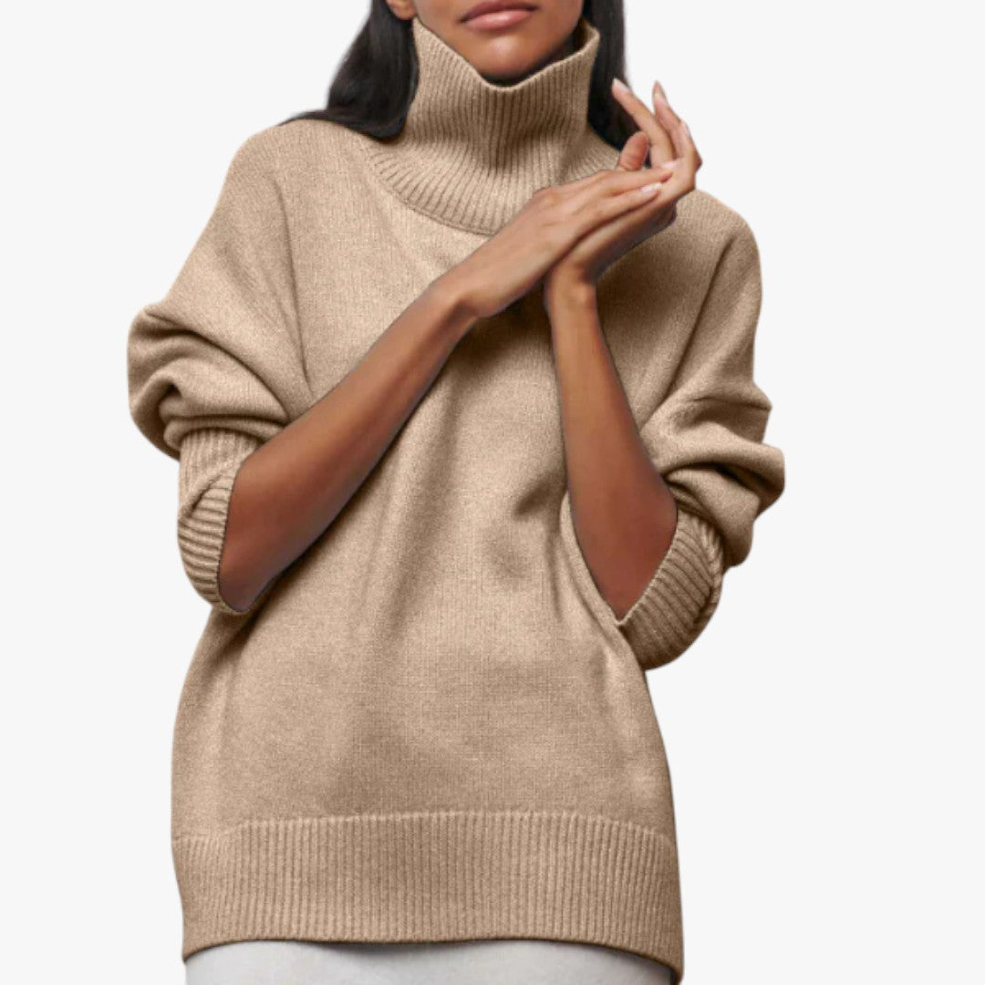 Damen Rollkragenpullover mit hohem Kragen | Lang