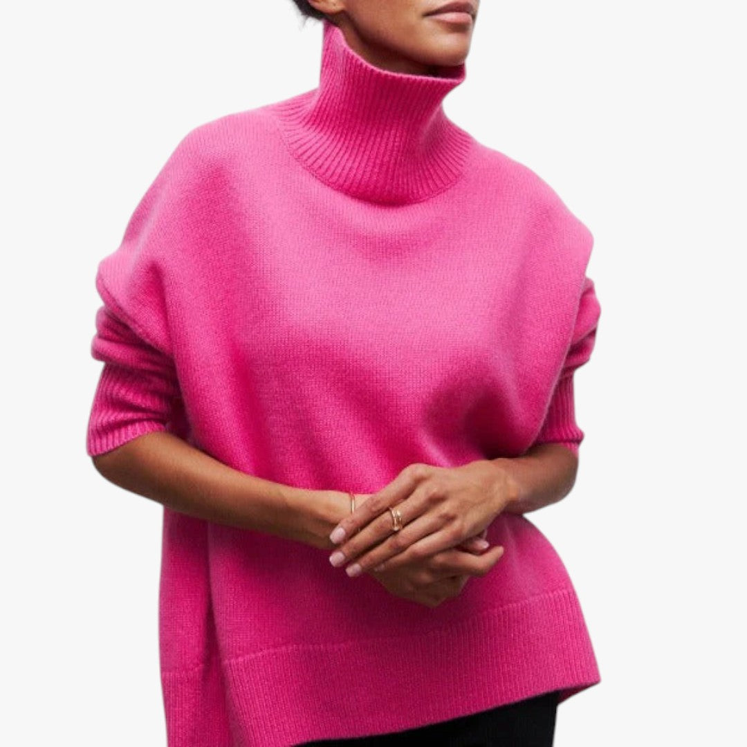 Damen Rollkragenpullover mit hohem Kragen | Lang
