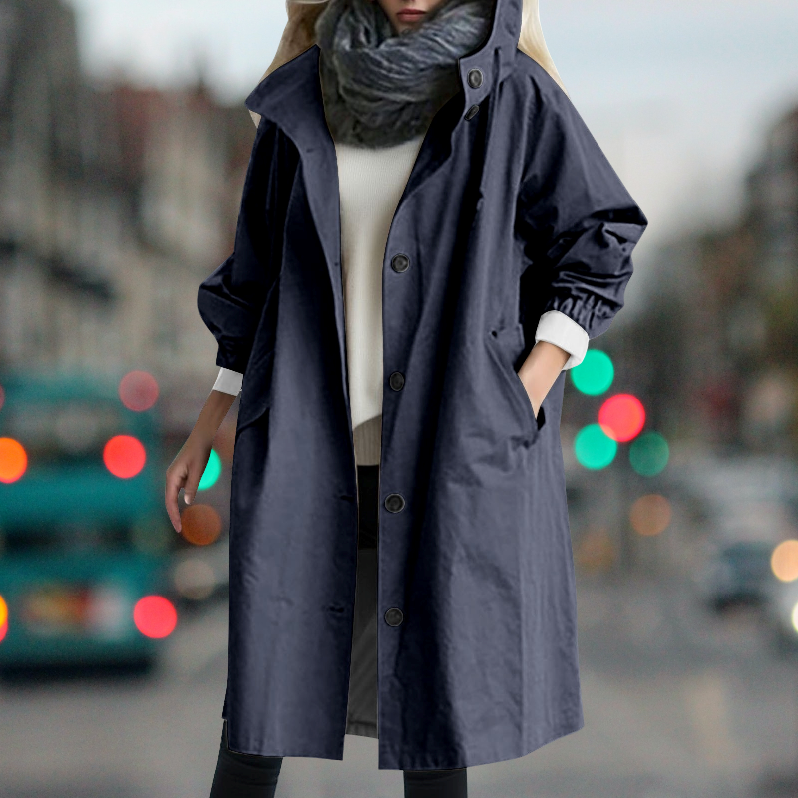 Damen lässiger Trenchcoat | Übergangsjacke