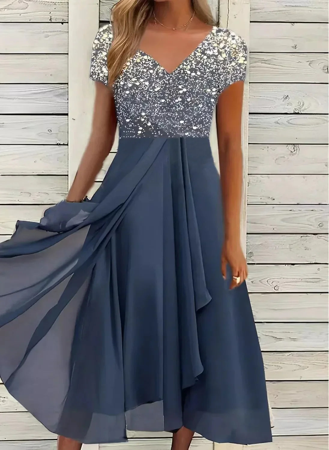 Elegantes Damenkleid für Hochzeitsgast & Festliche Anlässe-5