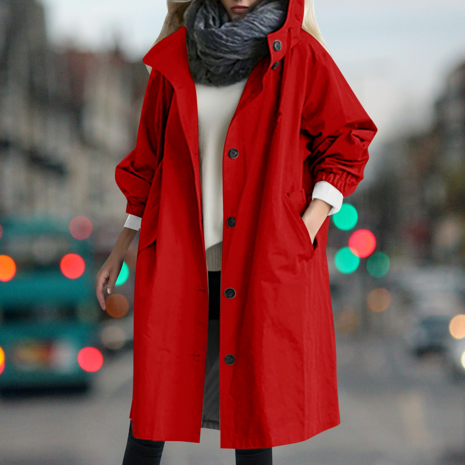 Damen lässiger Trenchcoat | Übergangsjacke