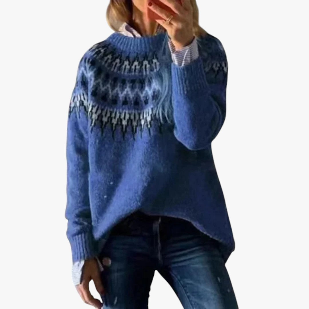 Damen Norweger Winterpullover | Lockere Passform
