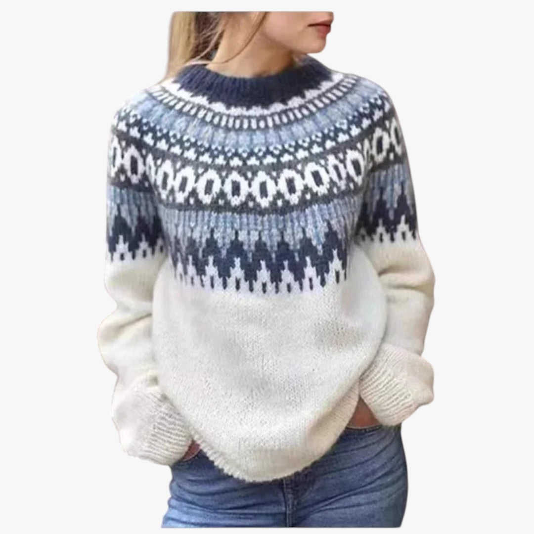 Damen Norweger Winterpullover | Lockere Passform
