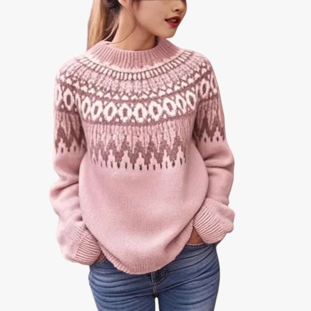 Damen Norweger Winterpullover | Lockere Passform