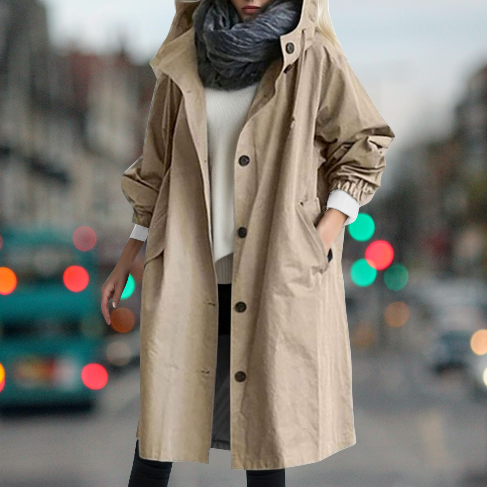 Damen lässiger Trenchcoat | Übergangsjacke