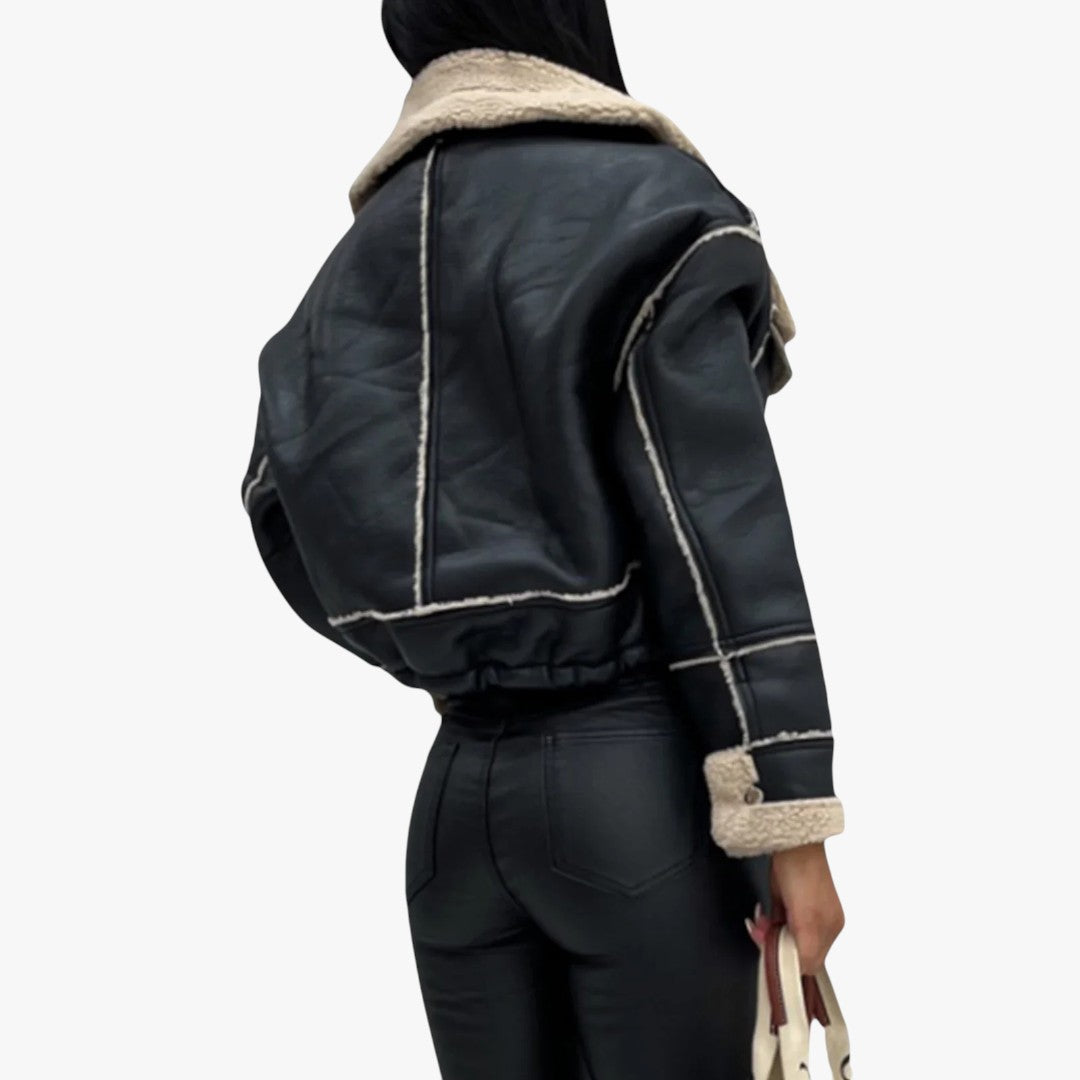 Damen Winterjacke mit Reißverschluss und Taschen | Kurz