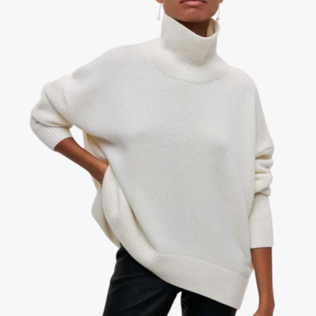 Damen Rollkragenpullover mit hohem Kragen | Lang