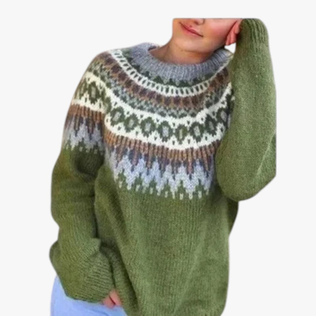 Damen Norweger Winterpullover | Lockere Passform