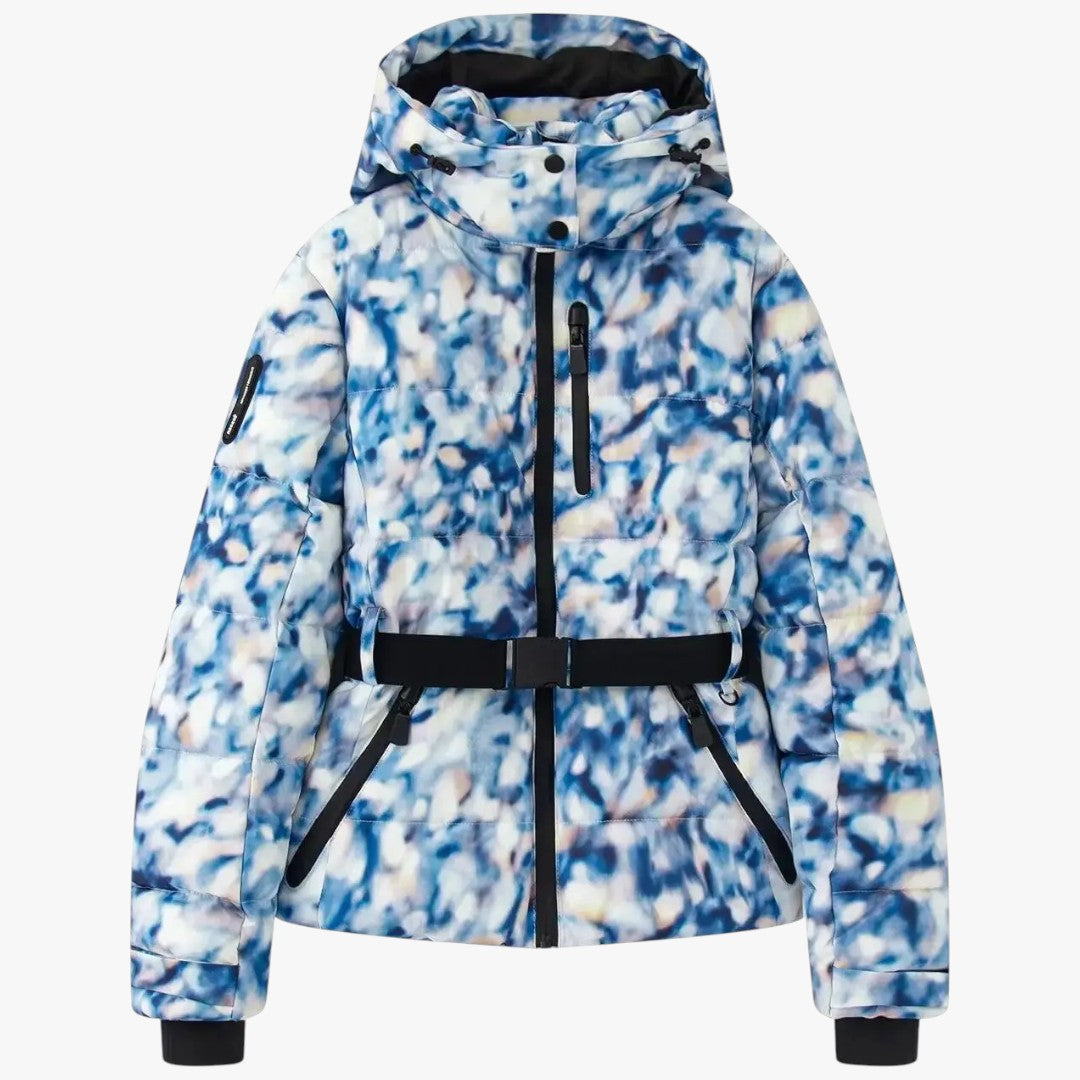 Damen Winter Skijacke mit Gürtel | Kurz