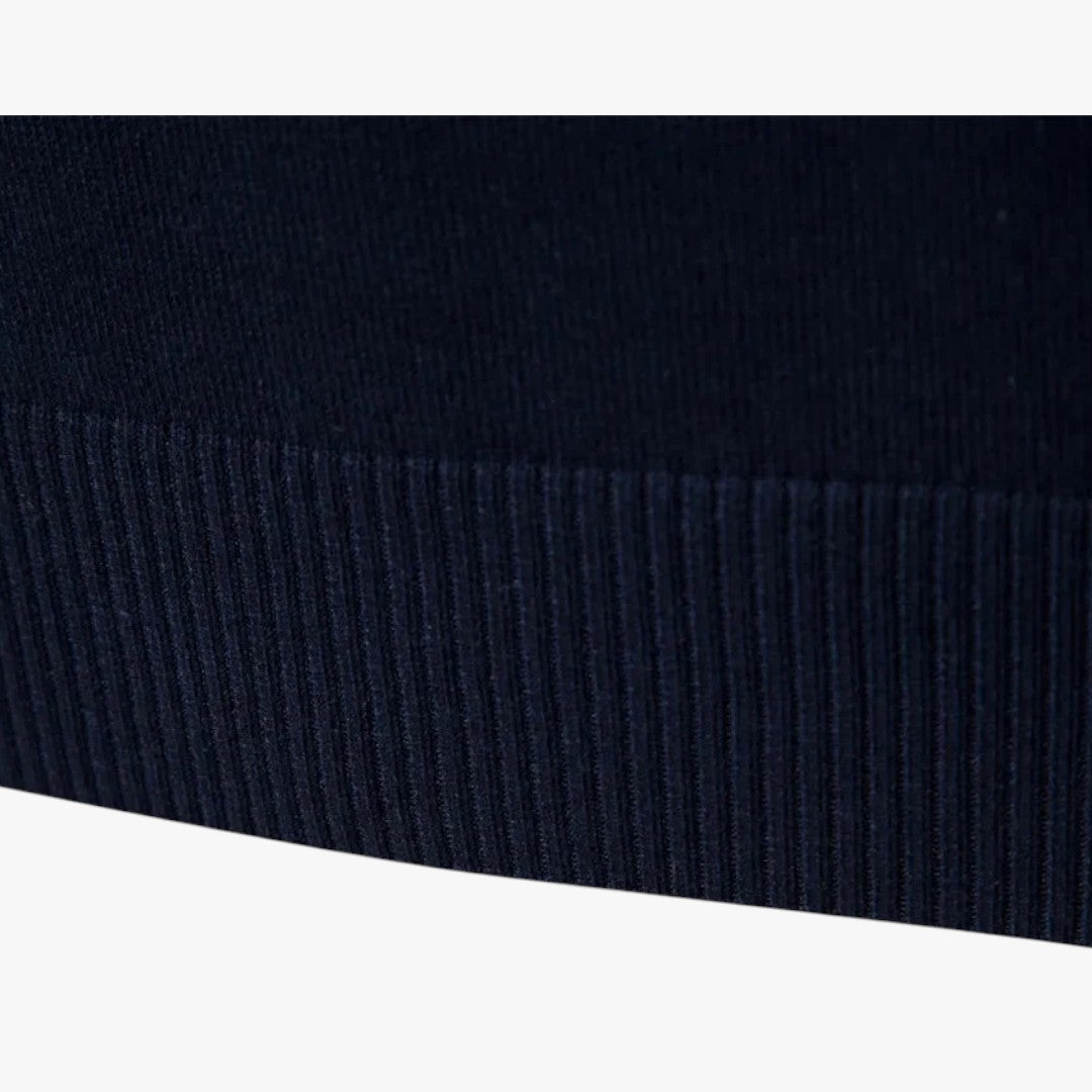 Herren Winterpullover mit Streifen und Reißverschluss