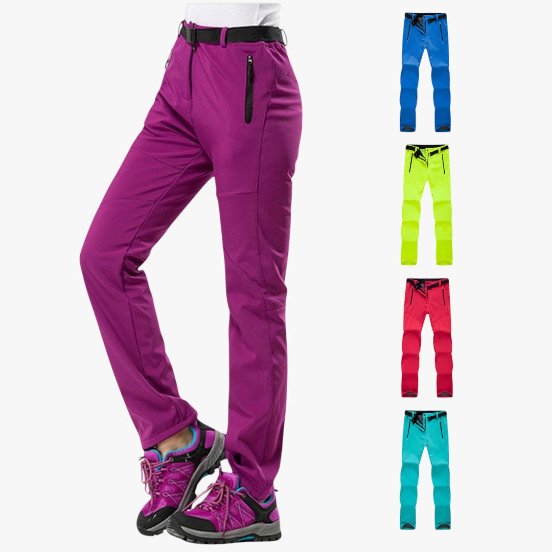 Warme Damen-Skihose mit Gürtel | Winter-Wanderhose