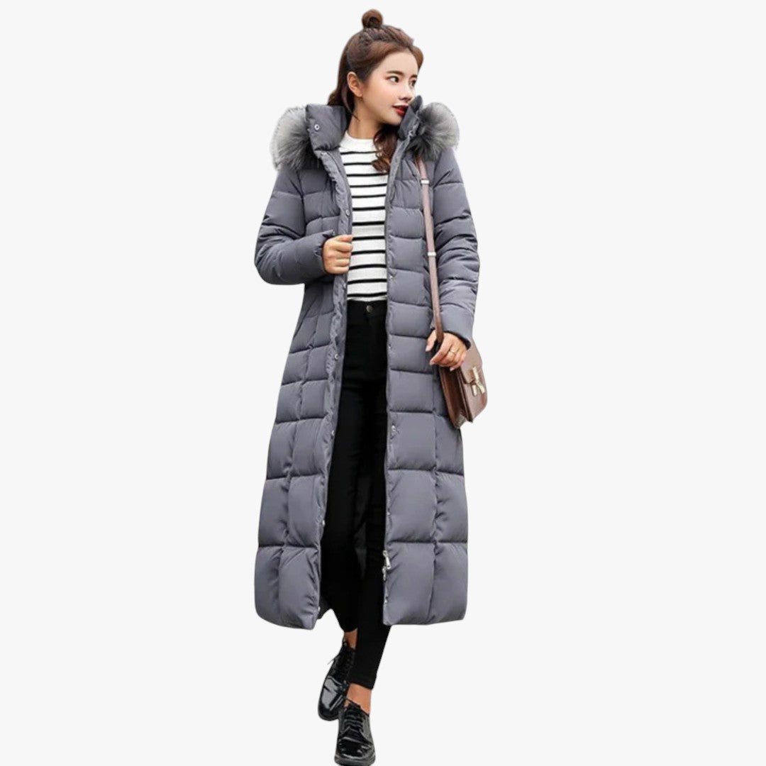 Damen Parka Winterjacke mit Kapuze | Lang