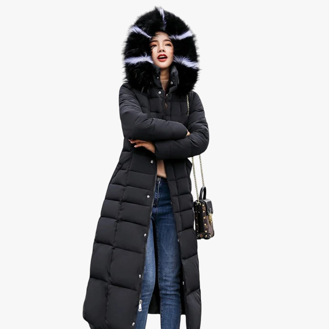 Damen Parka Winterjacke mit Kapuze | Lang