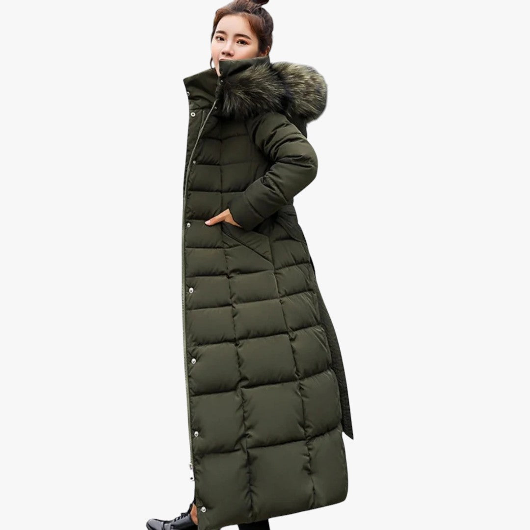 Damen Parka Winterjacke mit Kapuze | Lang
