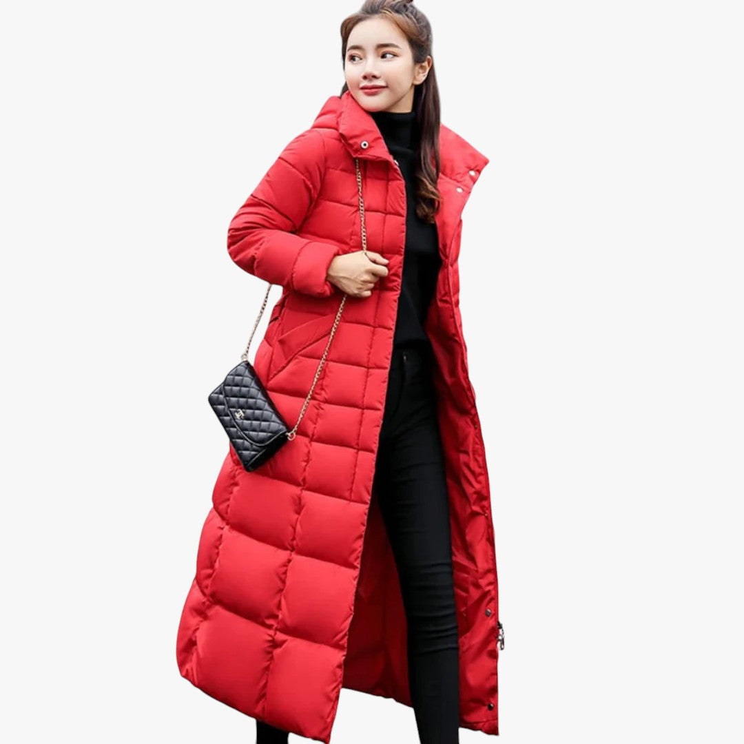 Damen Parka Winterjacke mit Kapuze | Lang
