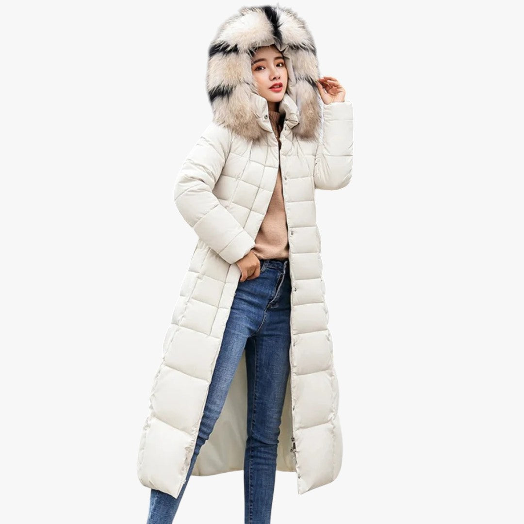 Damen Parka Winterjacke mit Kapuze | Lang