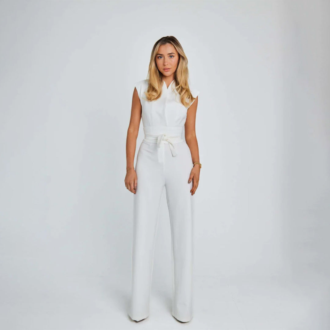 Damen Jumpsuit Schwarz mit Weiten Beinen – Ärmelloser Overall für Damen, Bequemer Stoff, Figurbetonende Passform 5