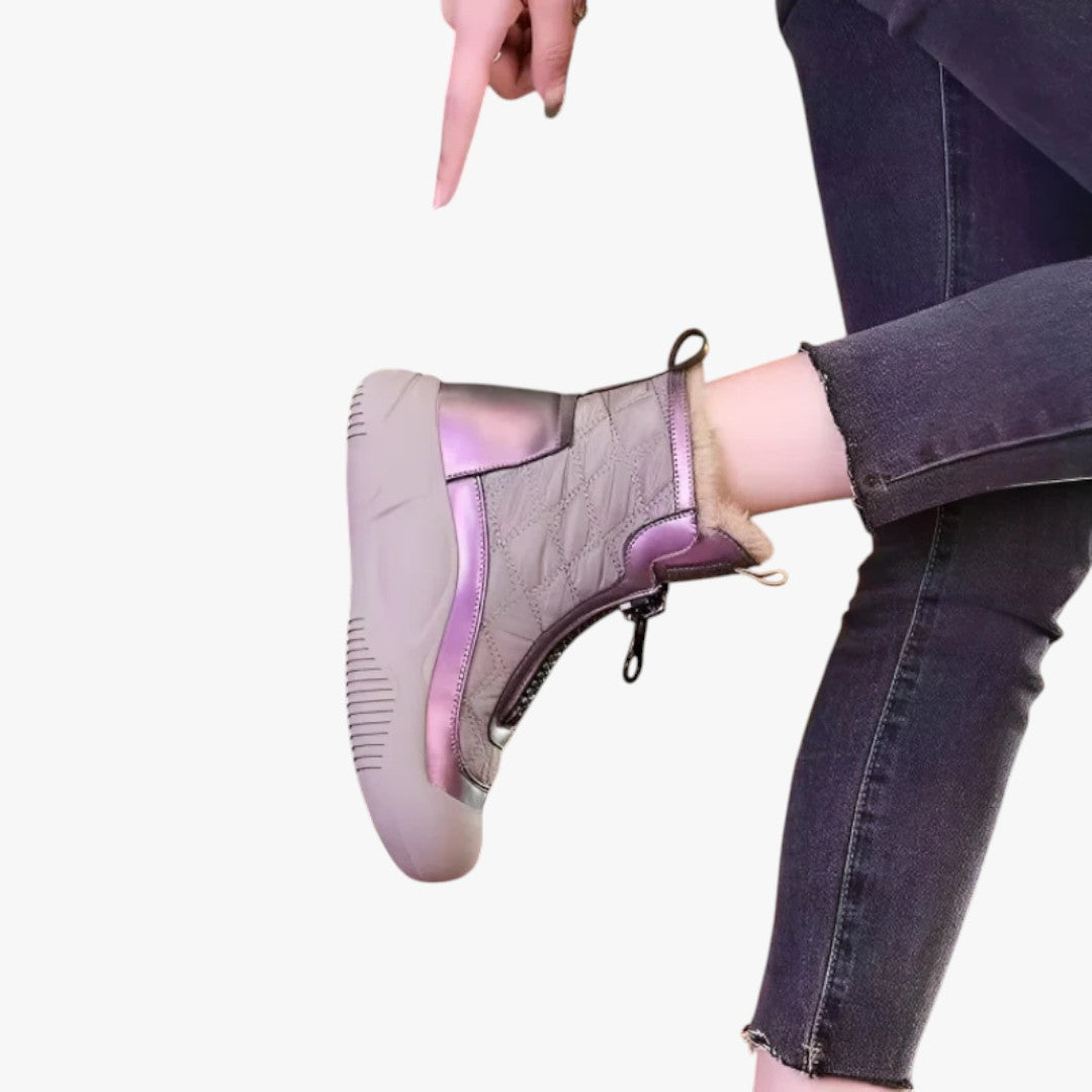 Damen Winter Schneestiefel mit Futter | Reißverschluss