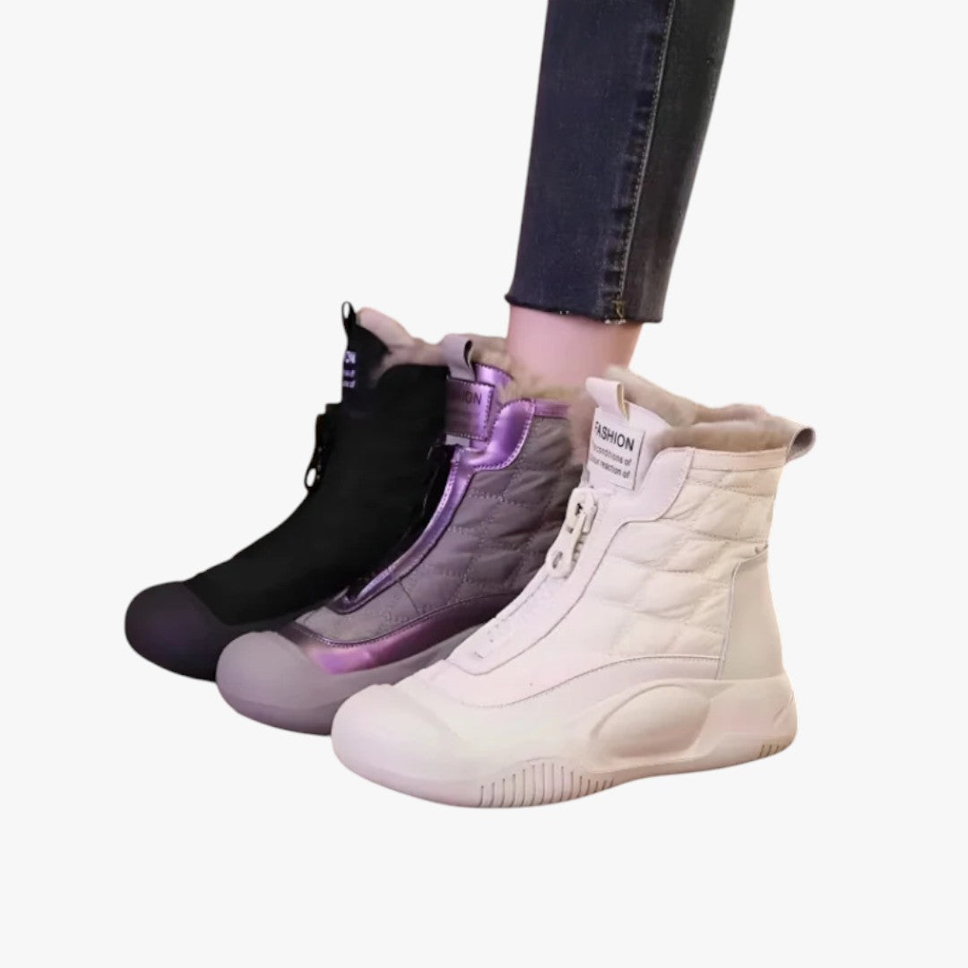 Damen Winter Schneestiefel mit Futter | Reißverschluss