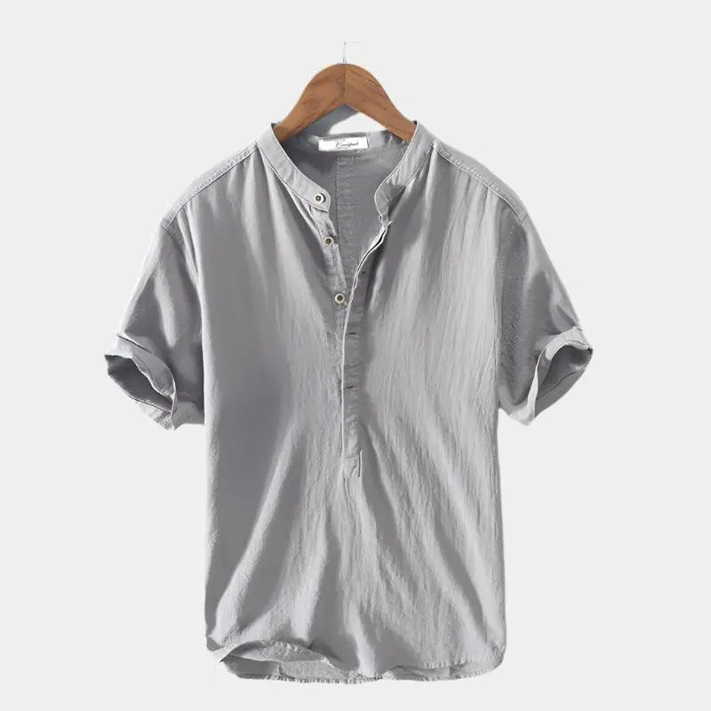 ZVNT shirt Essentielles Kurzarm-Leinenhemd für stilvolle Sommerlooks