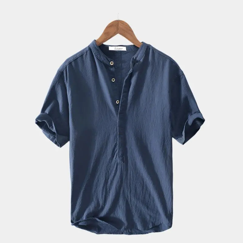ZVNT shirt Essentielles Kurzarm-Leinenhemd für stilvolle Sommerlooks