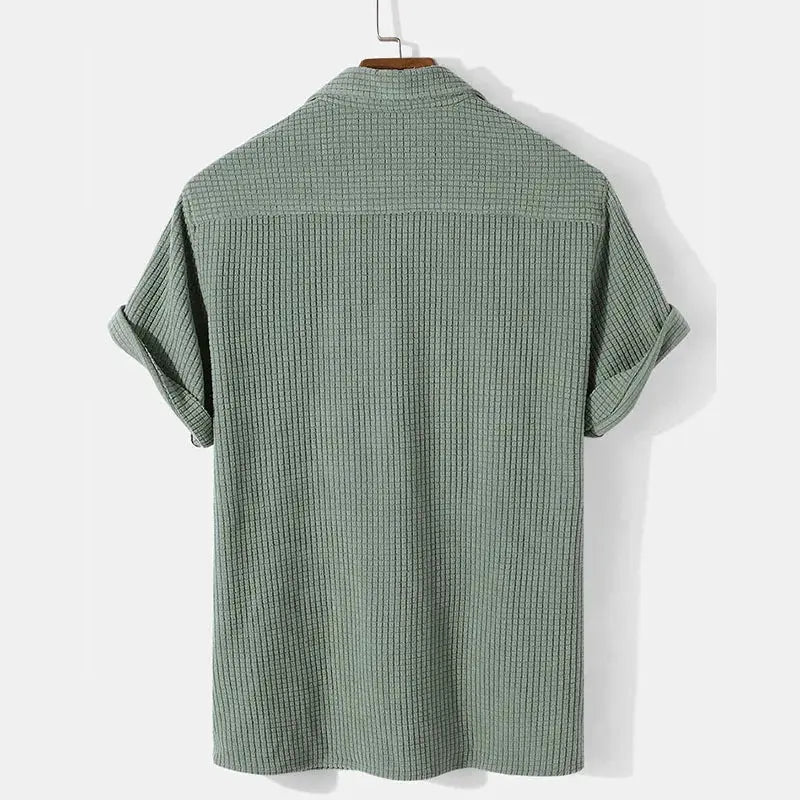 ZVNT shirt Texturiertes Kurzarmhemd für Stil und Komfort – Perfekt für jeden Anlass