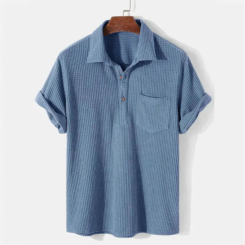ZVNT shirt Texturiertes Kurzarmhemd für Stil und Komfort – Perfekt für jeden Anlass