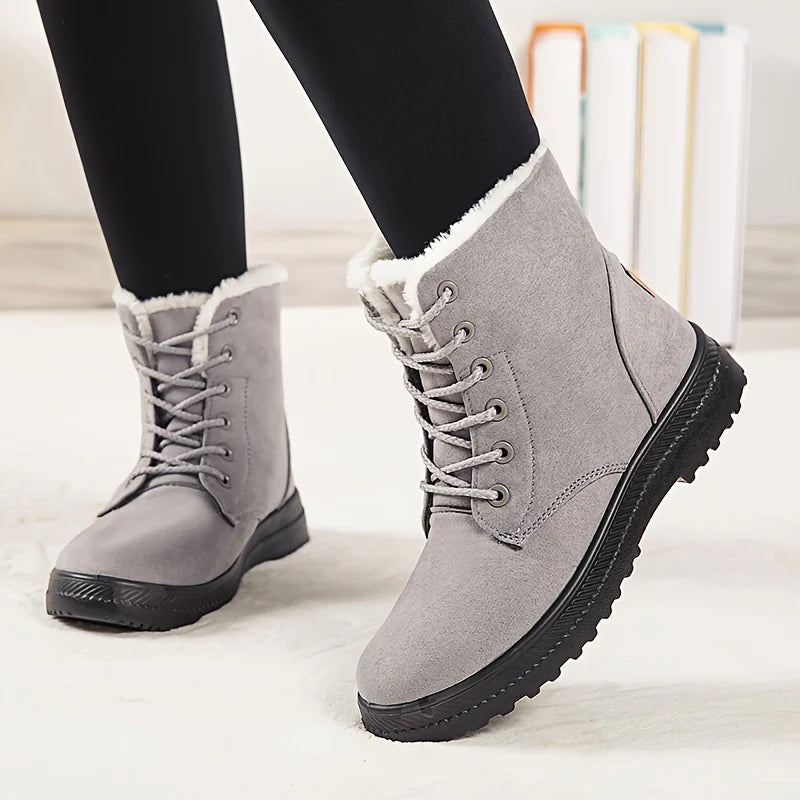 Damen Winterschuhe mit Futter und dicker Sohle
