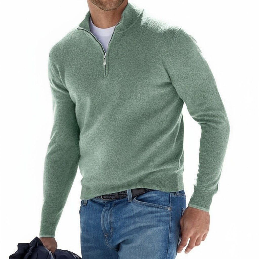 Herren Strickpullover mit Reißverschluss