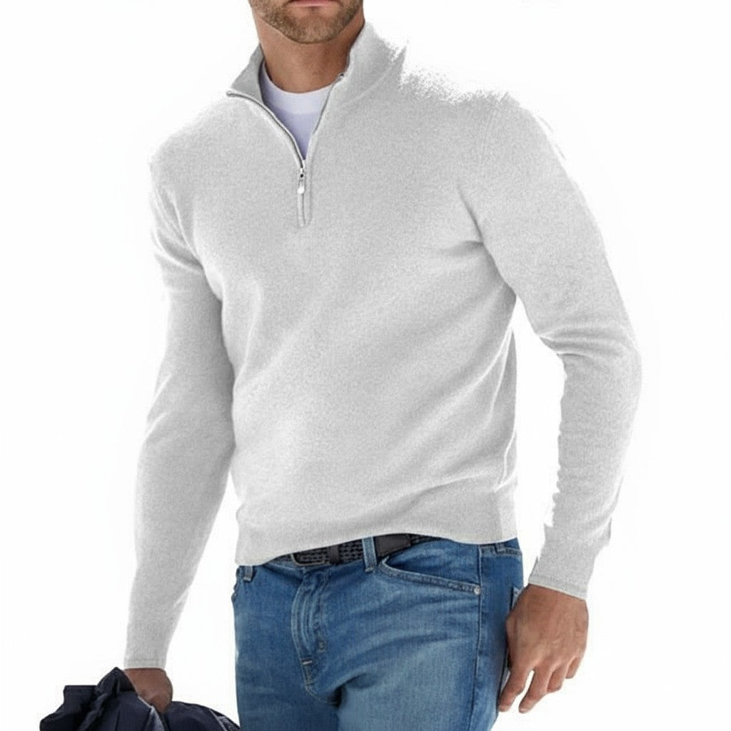 Herren Strickpullover mit Reißverschluss