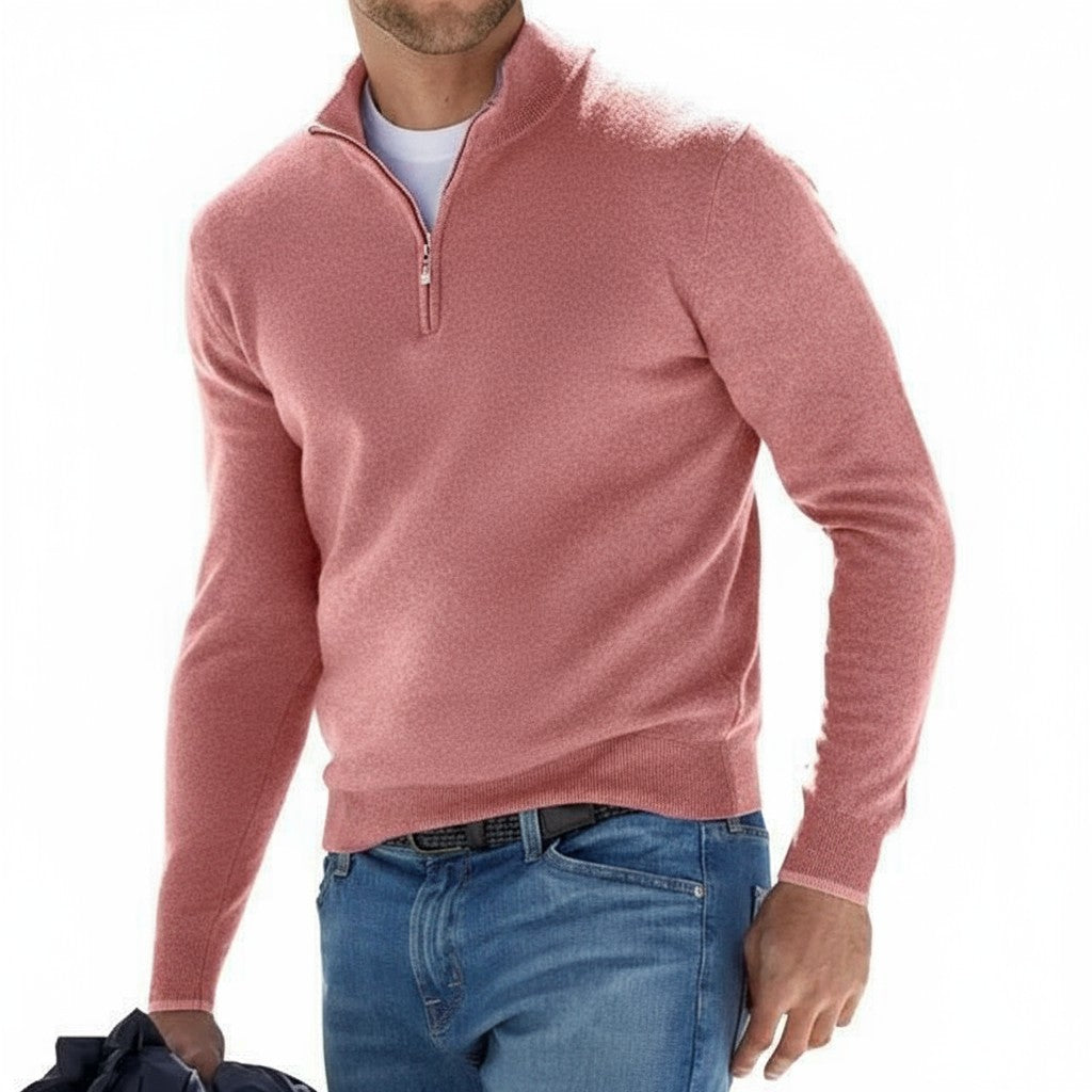 Herren Strickpullover mit Reißverschluss
