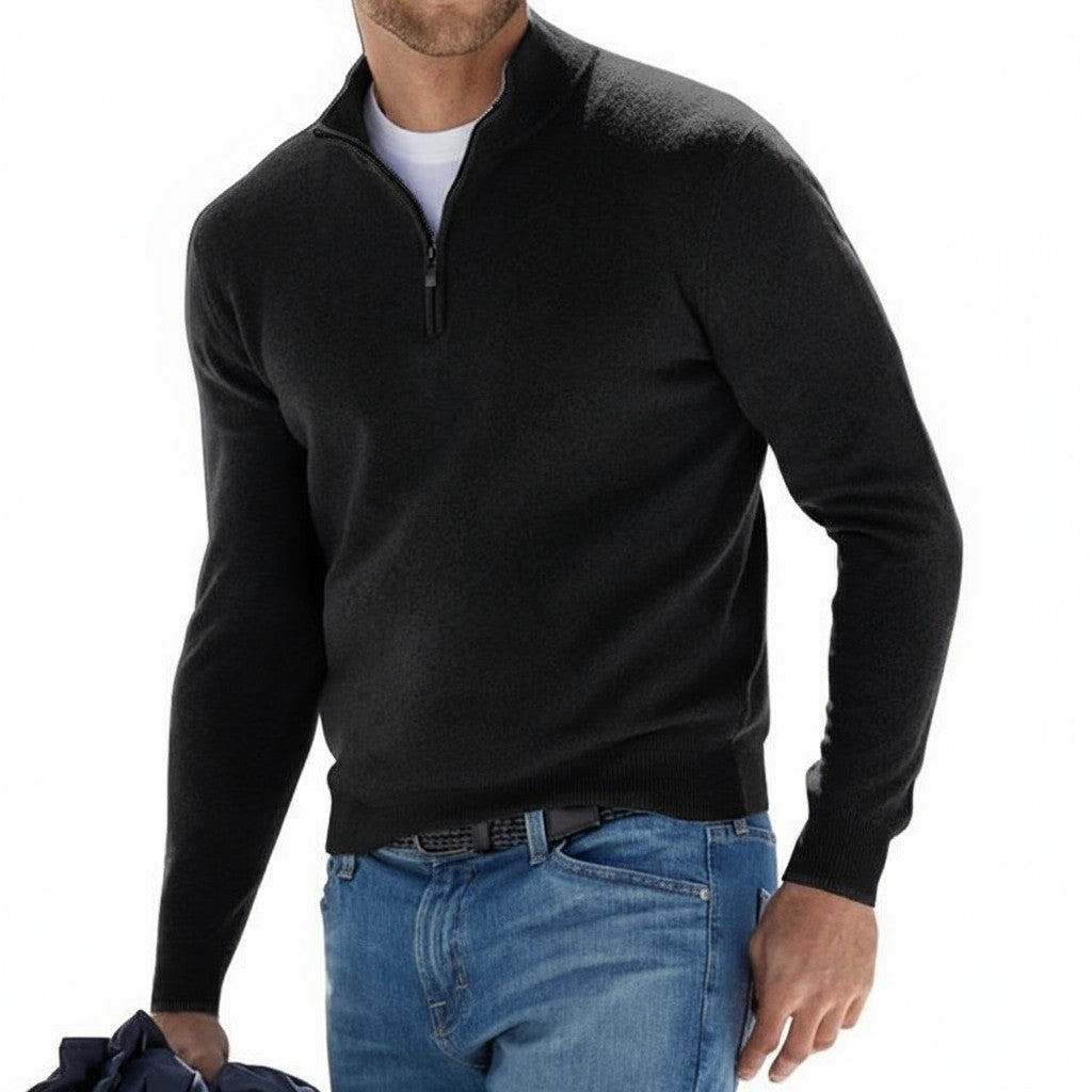 Herren Strickpullover mit Reißverschluss