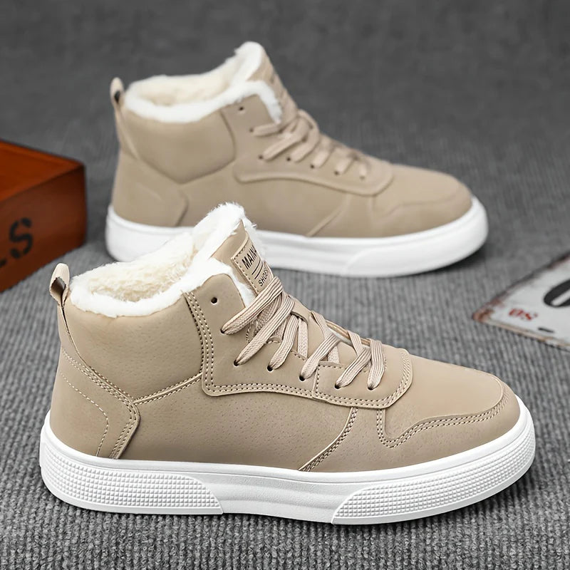 Hohe Herren Winterschuhe | mit Schnürung und Futter