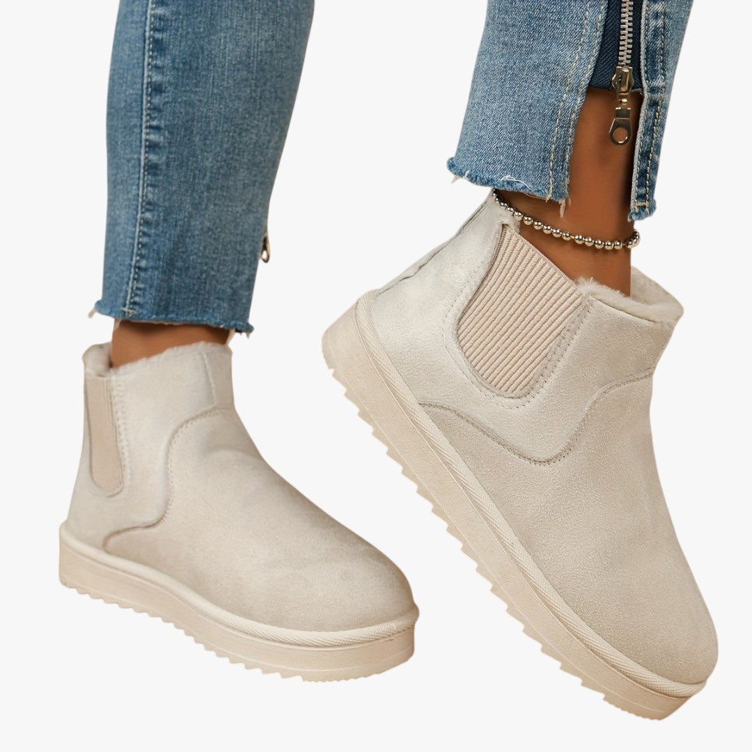 Damen Winterschuhe | Slip-On Stiefel Mit Elastischen Seitenteilen