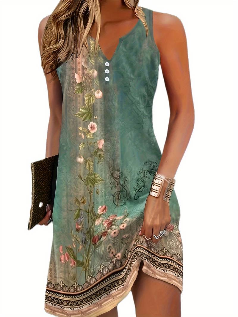 Ärmelloses bequemes Kleid für Damen