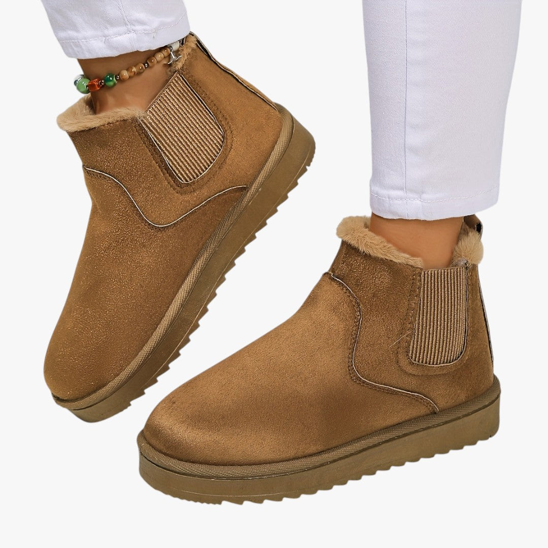 Damen Winterschuhe | Slip-On Stiefel Mit Elastischen Seitenteilen