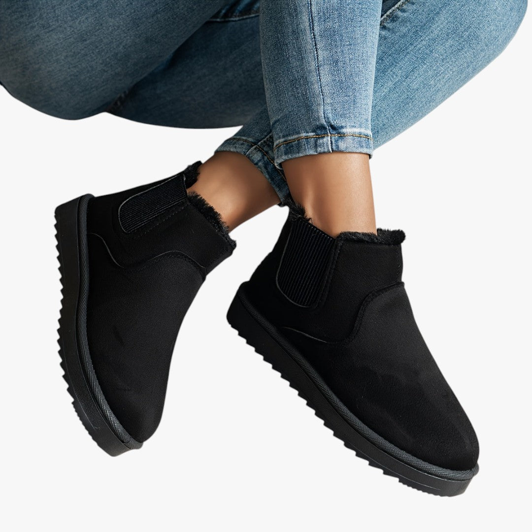 Damen Winterschuhe | Slip-On Stiefel Mit Elastischen Seitenteilen