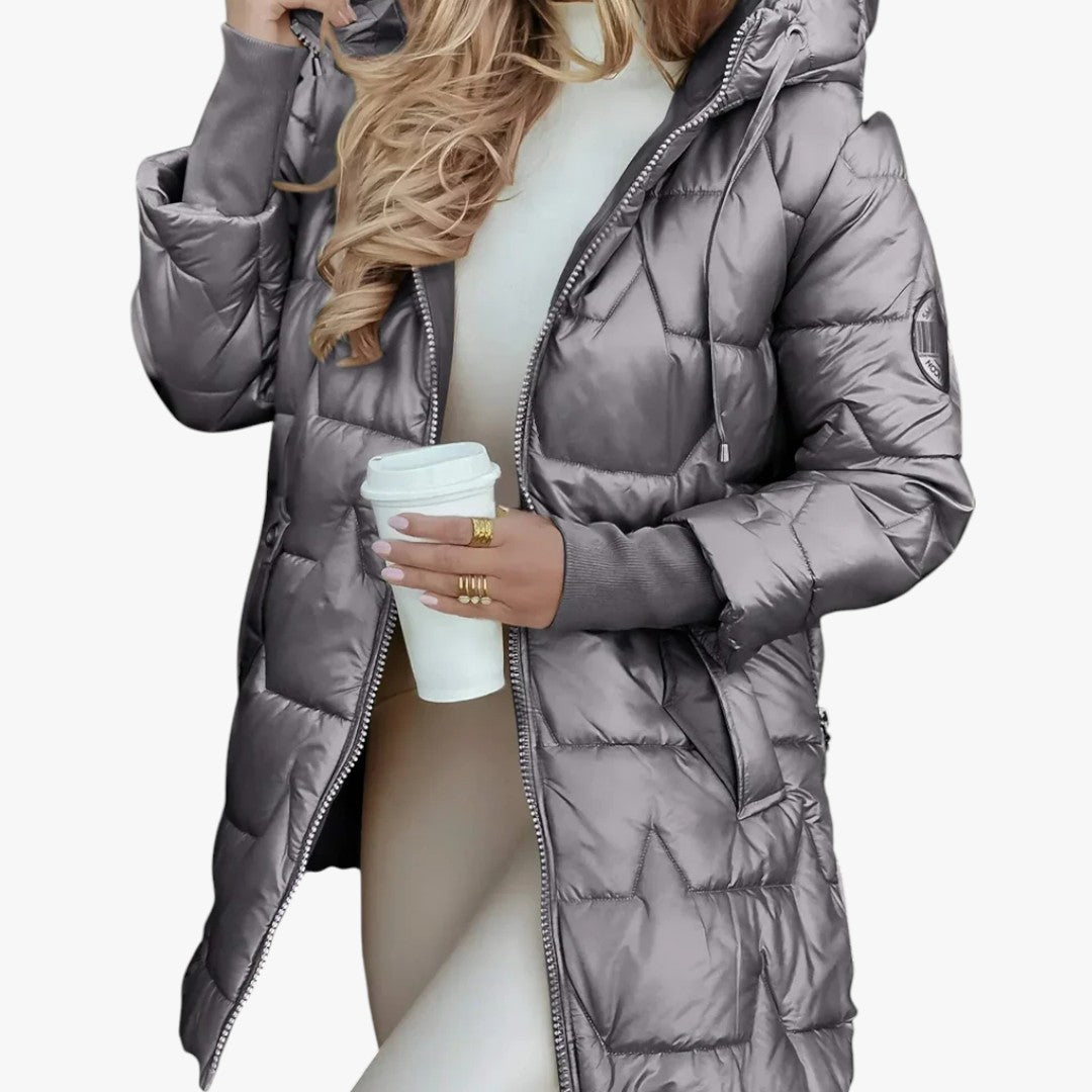 Damen Wintermantel mit Reißverschluss | Daunenjacke