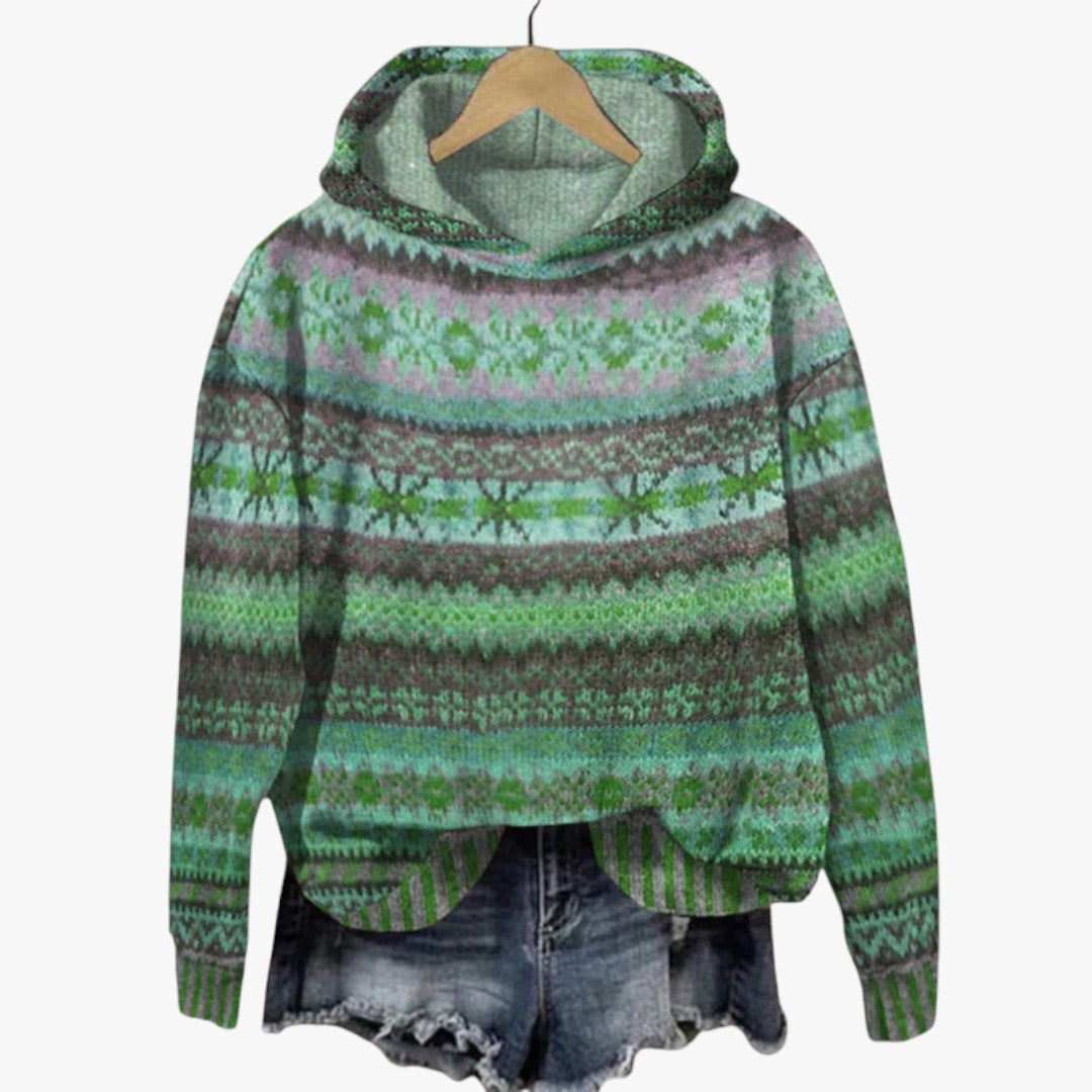 Damen Norweger Winter Kapuzenpullover