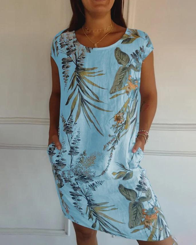 Damen leichtes Sommer Kleid | Midi