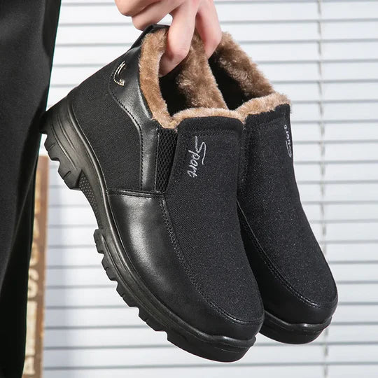 Herren Winterschuhe mit Futter | Stiefel Mittelhoher Schnitt
