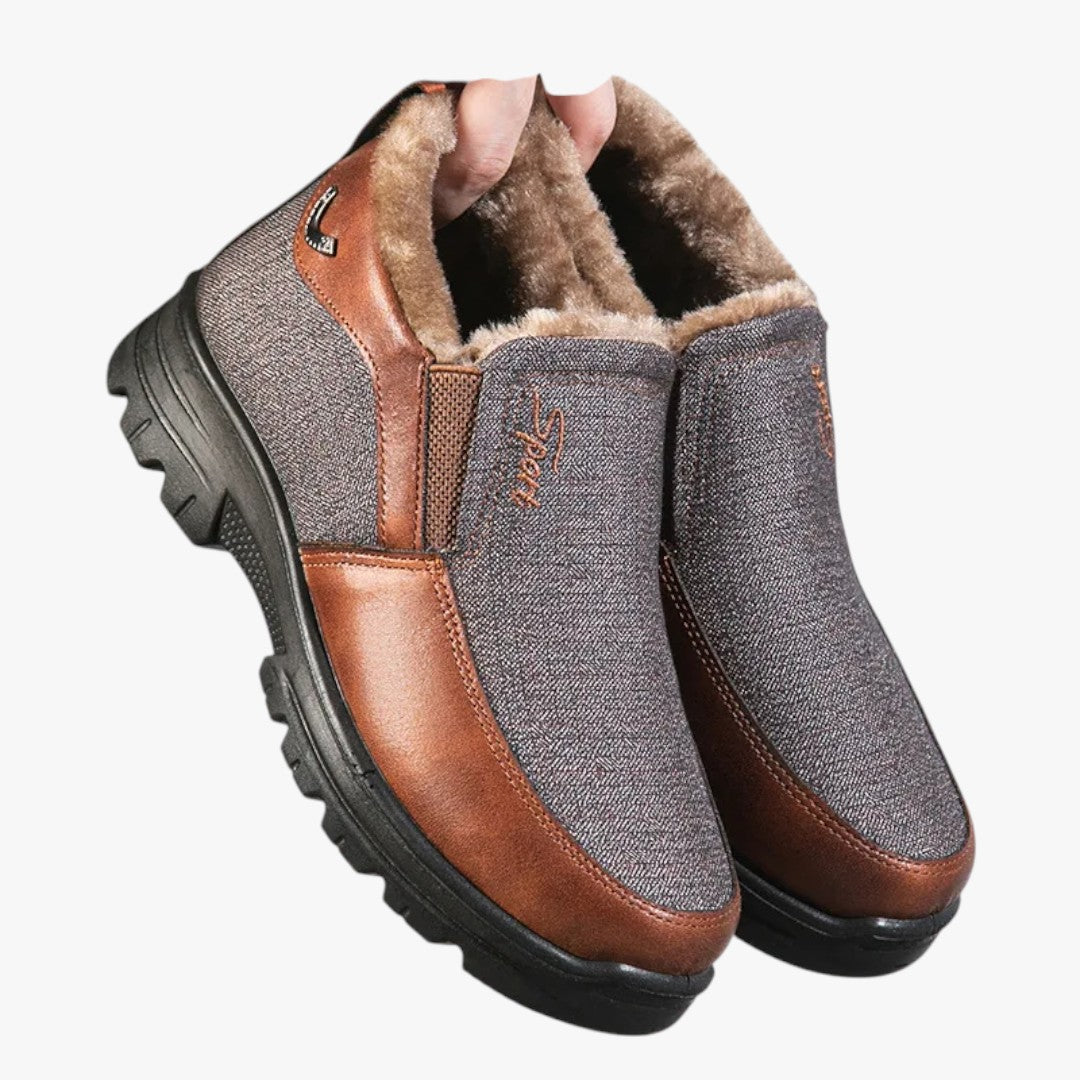 Herren Winterschuhe mit Futter | Stiefel Mittelhoher Schnitt