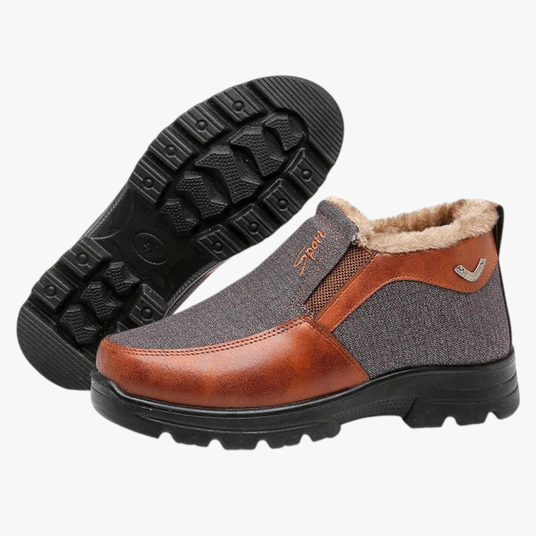 Herren Winterschuhe mit Futter | Stiefel Mittelhoher Schnitt