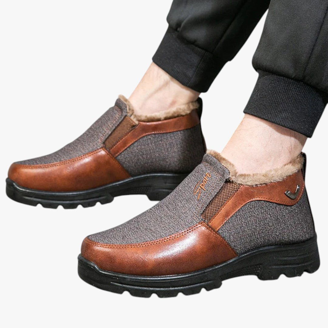 Herren Winterschuhe mit Futter | Stiefel Mittelhoher Schnitt