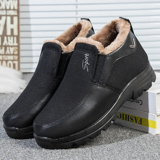 Herren Winterschuhe mit Futter | Stiefel Mittelhoher Schnitt
